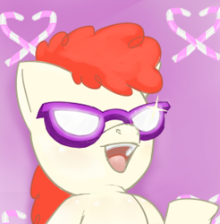 Size: 274x279 | Tagged: artist needed, safe, imported from derpibooru, twist, earth pony, pony, female, filly, glasses, solo