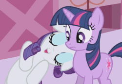 Size: 640x444 | Tagged: safe, imported from derpibooru, screencap, rarity, twilight sparkle, animated, female