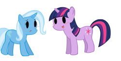 Size: 6000x3024 | Tagged: safe, artist:craftybrony, imported from derpibooru, trixie, twilight sparkle, absurd resolution, blushing, female, lesbian, shipping, twixie