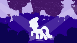 Size: 1920x1080 | Tagged: safe, artist:moabite, imported from derpibooru, rarity, pony, unicorn, carousel boutique, female, hooves, lineless, mare, night, night sky, open mouth, ponyville, sky, stars, wallpaper