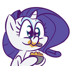 Size: 770x700 | Tagged: safe, artist:tess, imported from derpibooru, rarity, pony, cereal, eating, female, puffy cheeks, solo