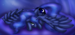 Size: 4540x2142 | Tagged: safe, artist:zedrin, imported from derpibooru, princess luna, pony, female, solo