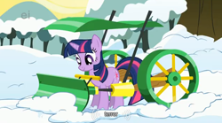 Size: 632x352 | Tagged: safe, imported from derpibooru, screencap, twilight sparkle, winter wrap up, ei, hub logo, terrorist on a bun, youtube caption