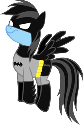 Size: 682x1018 | Tagged: safe, artist:megaman295, imported from derpibooru, rainbow dash, pony, batman, batmare, clothes, cosplay, costume, crossover, female, simple background, solo, transparent background, vector