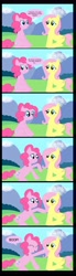 Size: 1368x4968 | Tagged: safe, artist:alleynurr, imported from derpibooru, fluttershy, pinkie pie, boop, comic