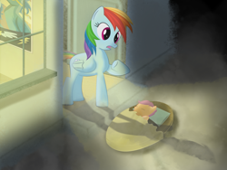 Size: 1920x1440 | Tagged: dead source, safe, artist:brovic43, imported from derpibooru, rainbow dash, scootaloo, pony, abandoned, baby, baby pony, baby scootaloo, foal