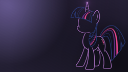 Size: 1920x1080 | Tagged: safe, artist:mehoep, imported from derpibooru, twilight sparkle, pony, unicorn, female, gradient background, outline, solo, unicorn twilight, vector