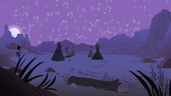 Size: 7090x4000 | Tagged: safe, artist:boneswolbach, imported from derpibooru, over a barrel, season 1, absurd resolution, background, camp, desert, moon, night, no pony, scenery, stars, tent, tipi