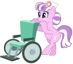 Size: 4154x3600 | Tagged: safe, artist:boneswolbach, imported from derpibooru, nurse sweetheart, pony, female, simple background, solo, transparent background, vector, wheelchair