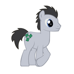 Size: 2800x2800 | Tagged: safe, artist:boneswolbach, imported from derpibooru, lucky clover, earth pony, pony, high res, male, simple background, solo, transparent background, vector