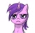 Size: 661x622 | Tagged: safe, artist:flak--k, imported from derpibooru, amethyst star, sparkler, pony, unicorn, amethyst star is not amused, simple background, solo, unamused, white background