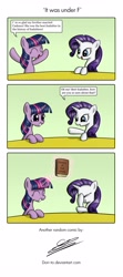 Size: 1518x3425 | Tagged: safe, artist:dori-to, imported from derpibooru, rarity, twilight sparkle, comic, magic, telekinesis