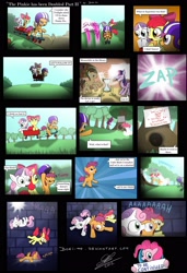 Size: 1920x2800 | Tagged: safe, artist:dori-to, imported from derpibooru, apple bloom, doctor whooves, pinkie pie, scootaloo, sweetie belle, time turner, twilight sparkle, comic, cutie mark crusaders, daytime, swoosh