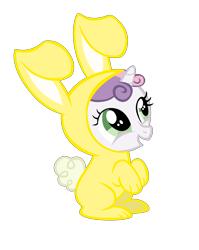 Size: 3000x3771 | Tagged: safe, artist:bronyboy, imported from derpibooru, sweetie belle, pony, rabbit, unicorn, bunny belle, bunny costume, clothes, female, filly, high res, simple background, solo, transparent background, vector