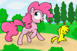 Size: 1000x662 | Tagged: safe, artist:nukeleer, imported from derpibooru, pinkie pie, pony, female, solo