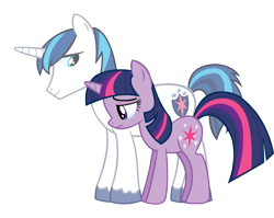 Size: 6330x5040 | Tagged: dead source, safe, artist:fureox, imported from derpibooru, shining armor, twilight sparkle, pony, unicorn, absurd resolution, brother and sister, duo, female, male, mare, siblings, simple background, stallion, transparent background, unicorn twilight, vector