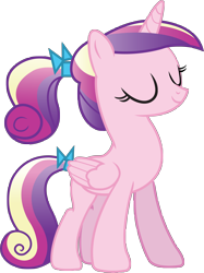 Size: 5082x6788 | Tagged: safe, artist:birthofthepheonix, imported from derpibooru, princess cadance, alicorn, pony, a canterlot wedding, absurd resolution, female, filly, filly cadance, ponytail, proud, simple background, solo, teen princess cadance, transparent background, vector