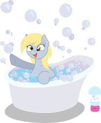 Size: 3000x3632 | Tagged: safe, artist:drewdini, imported from derpibooru, derpy hooves, pegasus, pony, bath, bathtub, female, high res, mare, simple background, solo, transparent background, vector