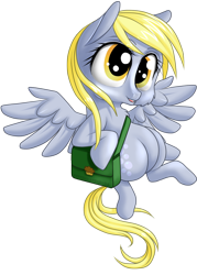 Size: 900x1254 | Tagged: safe, artist:kittehkatbar, imported from derpibooru, derpy hooves, pegasus, pony, chibi, female, mailbag, mare, simple background, solo, transparent background
