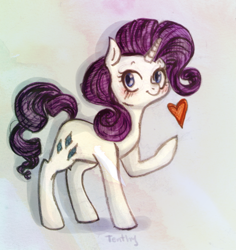 Size: 600x635 | Tagged: safe, artist:tenthy, imported from derpibooru, rarity, pony, unicorn, blushing, female, heart, mare, solo