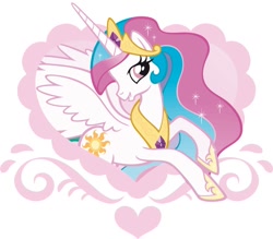 Size: 804x704 | Tagged: artist needed, source needed, safe, imported from derpibooru, princess celestia, pony, female, heart, simple background, solo, stock vector, vector, white background