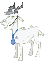 Size: 1484x2024 | Tagged: safe, artist:sircinnamon, imported from derpibooru, goat, cloven hooves, name tag, necktie, simple background, transparent background, vector