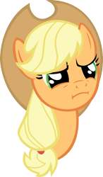 Size: 1381x2359 | Tagged: safe, artist:sircinnamon, imported from derpibooru, applejack, pony, :i, bust, female, portrait, simple background, solo, transparent background, vector