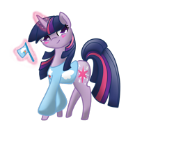 Size: 800x700 | Tagged: safe, artist:otterlore, imported from derpibooru, twilight sparkle, pony, unicorn, blushing, clothes, female, flag, glowing horn, horn, magic, mare, rainbow dash's cutie mark, simple background, smiling, solo, telekinesis, transparent background, unicorn twilight