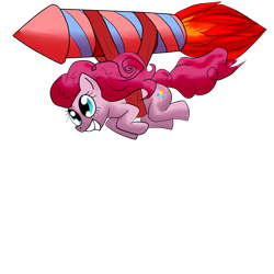 Size: 1000x1000 | Tagged: safe, artist:snus-kun, imported from derpibooru, pinkie pie, earth pony, pony, rocket, solo