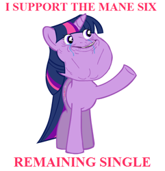 Size: 448x465 | Tagged: safe, imported from derpibooru, twilight sparkle, forever alone, image macro, satire