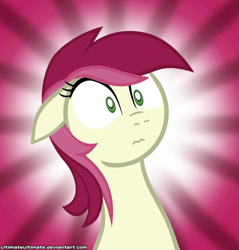 Size: 1000x1045 | Tagged: safe, artist:zantyarz, imported from derpibooru, roseluck, pony, female, reaction image, solo, surprise face