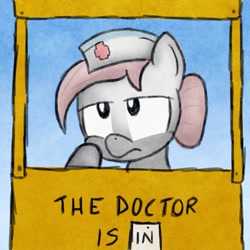 Size: 999x999 | Tagged: safe, artist:noponyzone, imported from derpibooru, nurse redheart, pony, female, lucy's advice booth, peanuts, solo