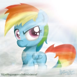 Size: 999x999 | Tagged: safe, artist:noponyzone, imported from derpibooru, rainbow dash, pony, female, filly, filly rainbow dash, solo