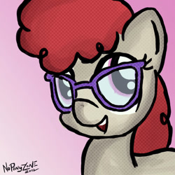 Size: 999x999 | Tagged: safe, artist:noponyzone, imported from derpibooru, twist, pony, female, glasses, solo