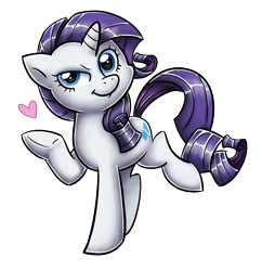 Size: 646x666 | Tagged: safe, artist:ufocookiez, imported from derpibooru, rarity, pony, female, heart, simple background, solo, transparent background