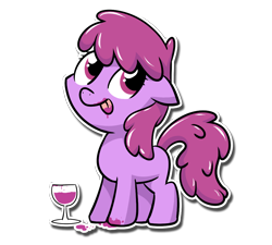 Size: 1056x951 | Tagged: safe, artist:ufocookiez, imported from derpibooru, berry punch, berryshine, pony, female, filly, simple background, solo, transparent background, wine glass