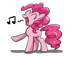 Size: 981x763 | Tagged: safe, artist:ufocookiez, imported from derpibooru, pinkie pie, pony, female, singing, solo