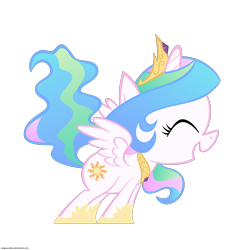 Size: 1600x1600 | Tagged: safe, artist:olegsavoskin, imported from derpibooru, princess celestia, alicorn, pony, cewestia, cute, female, filly, solo