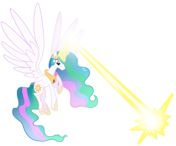 Size: 7000x5805 | Tagged: safe, artist:stabzor, imported from derpibooru, princess celestia, pony, absurd resolution, female, magic, mare, simple background, solo, transparent background, vector