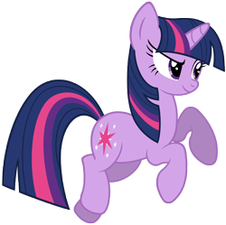 Size: 5000x4977 | Tagged: safe, artist:stabzor, imported from derpibooru, twilight sparkle, pony, unicorn, absurd resolution, female, grin, mare, simple background, smiling, solo, transparent background, unicorn twilight, vector