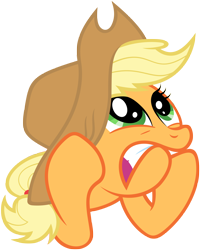 Size: 4008x5000 | Tagged: safe, artist:stabzor, imported from derpibooru, applejack, pony, absurd resolution, female, simple background, solo, transparent background, vector, worried