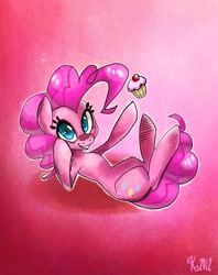 Size: 647x817 | Tagged: safe, artist:kaliptro, imported from derpibooru, pinkie pie, pony, cupcake, female, solo