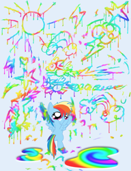 Size: 1024x1330 | Tagged: safe, artist:zedrin, imported from derpibooru, rainbow dash, filly, paint, paint on fur
