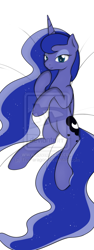 Size: 400x1067 | Tagged: dead source, safe, artist:theparagon, imported from derpibooru, princess luna, pony, body pillow, body pillow design, deviantart watermark, female, obtrusive watermark, on back, solo, watermark