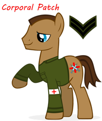 Size: 900x1069 | Tagged: safe, artist:xzenocrimzie, imported from derpibooru, oc, oc only, pony, clothes, medic, military, solo, uniform
