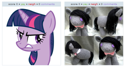 Size: 535x286 | Tagged: artist needed, safe, imported from derpibooru, octavia melody, twilight sparkle, irl, meta, photo, plushie