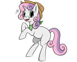 Size: 5000x4000 | Tagged: safe, artist:tlatophat, imported from derpibooru, sweetie belle, pony, unicorn, applejack's hat, female, hat, simple background, solo, transparent background