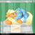 Size: 1046x1046 | Tagged: safe, artist:ratofdrawn, imported from derpibooru, applejack, rainbow dash, pony, fanfic:those blue wings, appledash, bandage, bed, fanfic, female, hospital, hug, lesbian, love, shipping, wing blanket, winghug