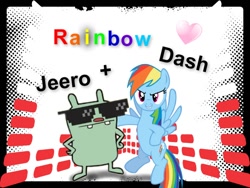 Size: 600x450 | Tagged: safe, imported from derpibooru, rainbow dash, crossover, crossover shipping, jeero, troll