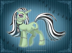 Size: 1024x757 | Tagged: safe, artist:almairis, imported from derpibooru, frankie stein, monster, monster high, ponified